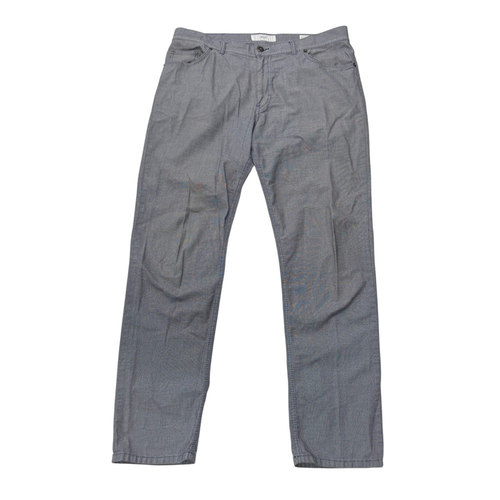Brax Cooper Fancy Mens Grey Regular Fit Pants 38 x 32 Stretch Jeans 5 Pocket
